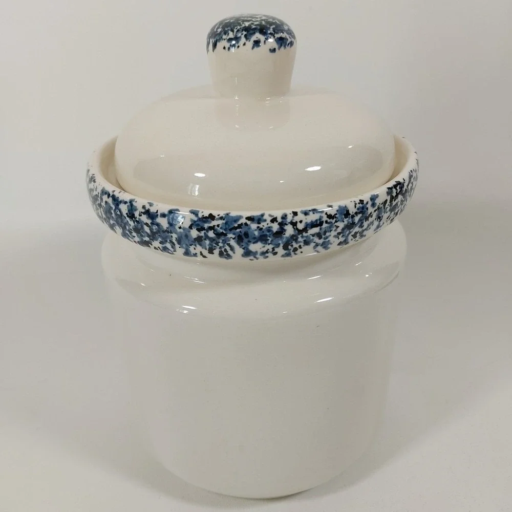 Blue Sponge Heart Jar Canister 8